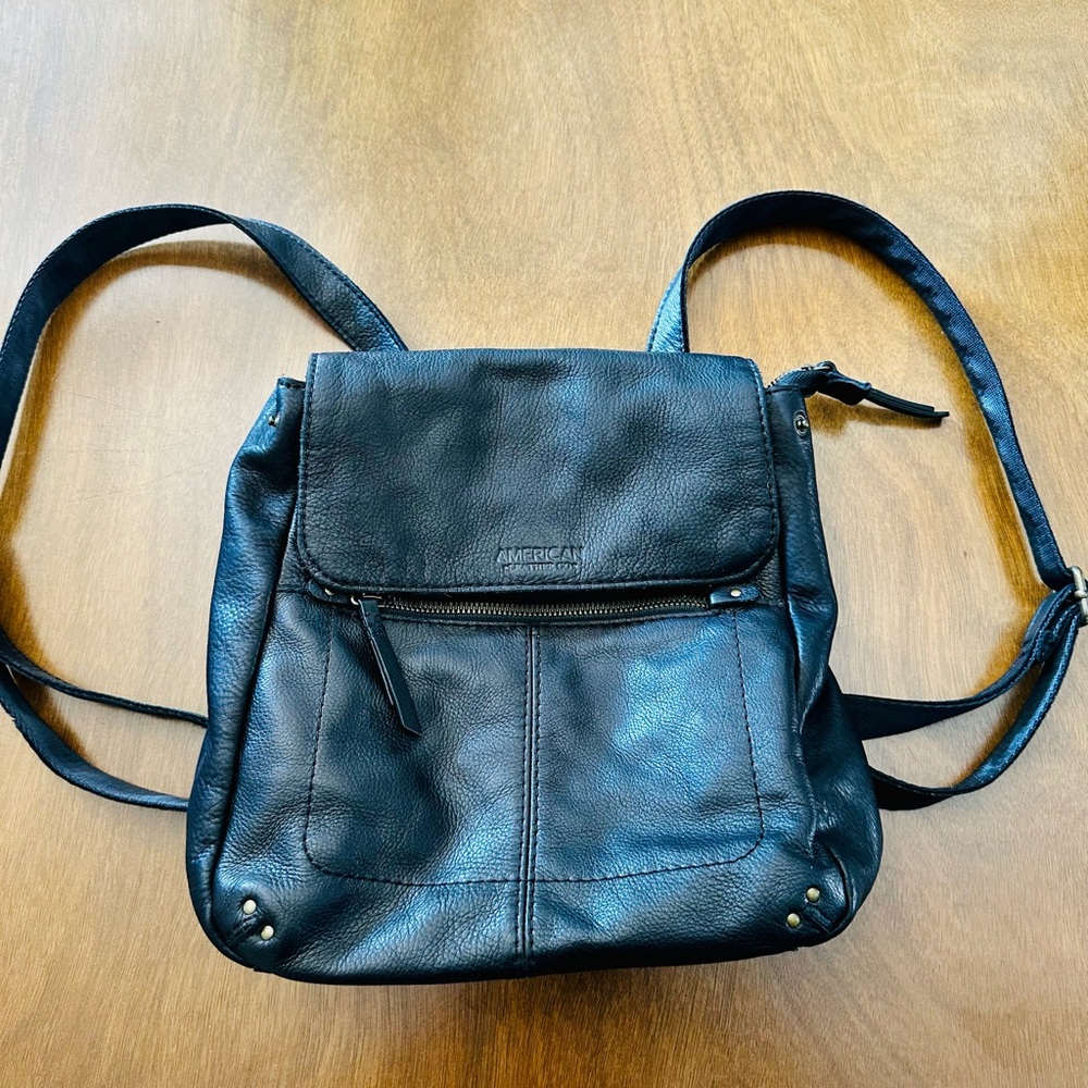 American Leather Black Backpack